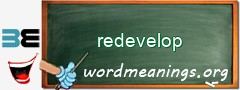 WordMeaning blackboard for redevelop